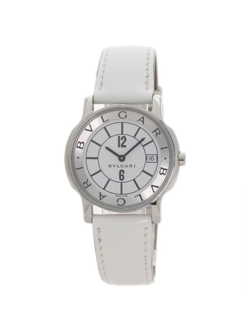 Bvlgari Solotempo Watch SS Leather